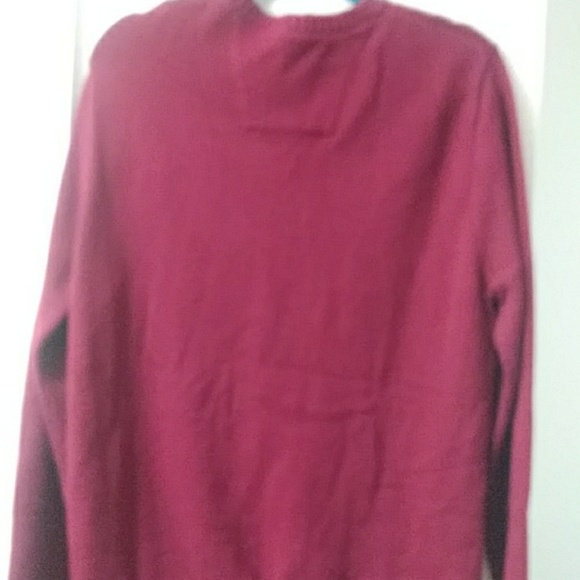 Nautica Men's Cable Knit Crew Neck Sweater in Red - Picture 6 of 6